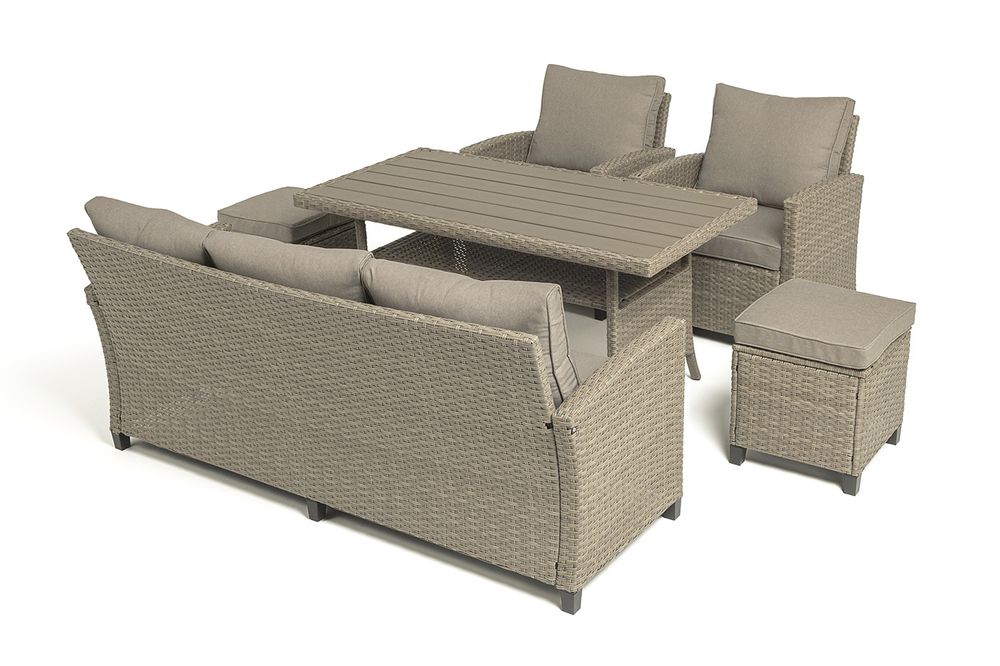 "Мэдисон" обеденная группа из искусственного ротанга, цвет соломенный