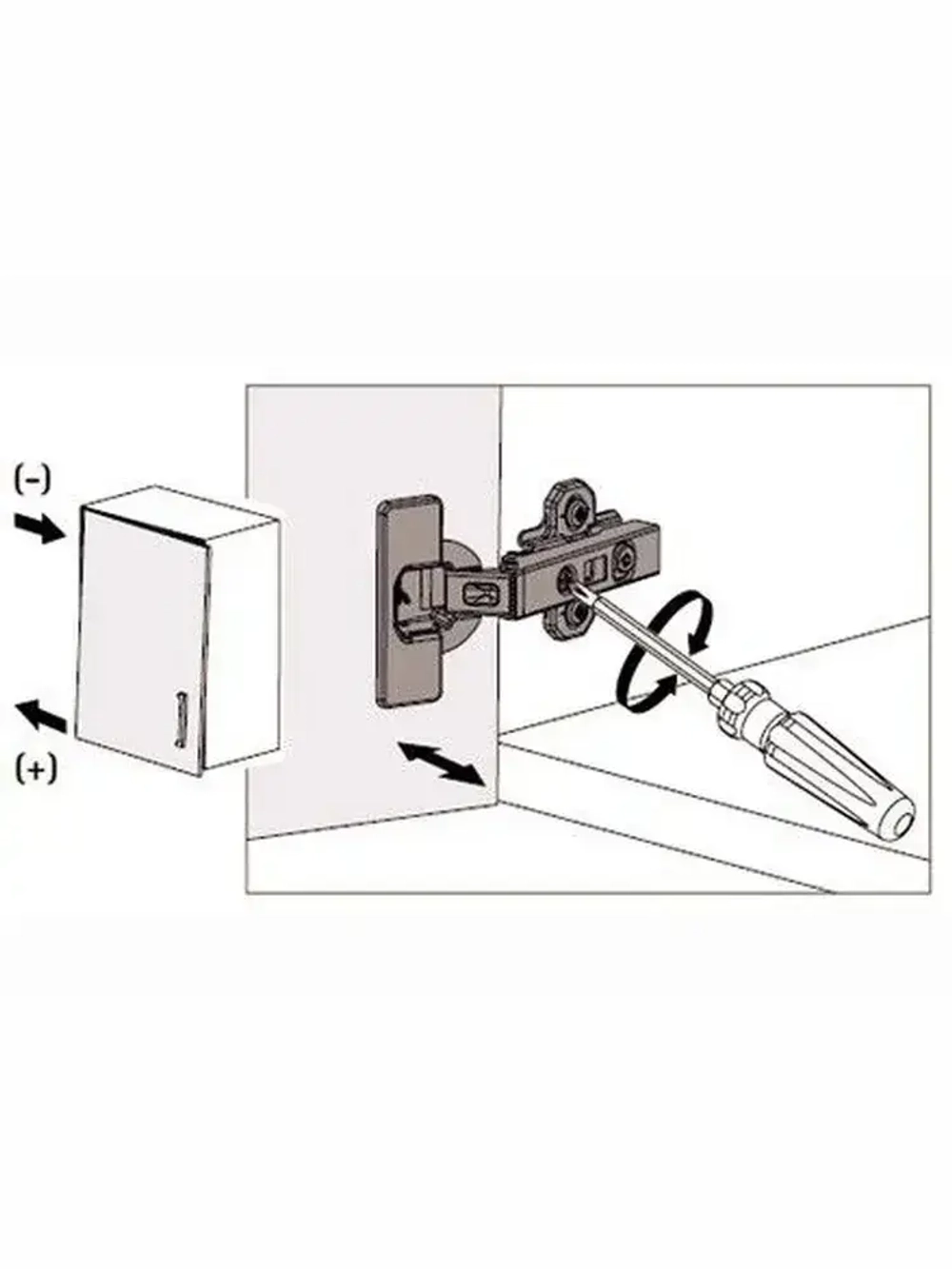 Петля накладная с доводчиком быстрого монтажа