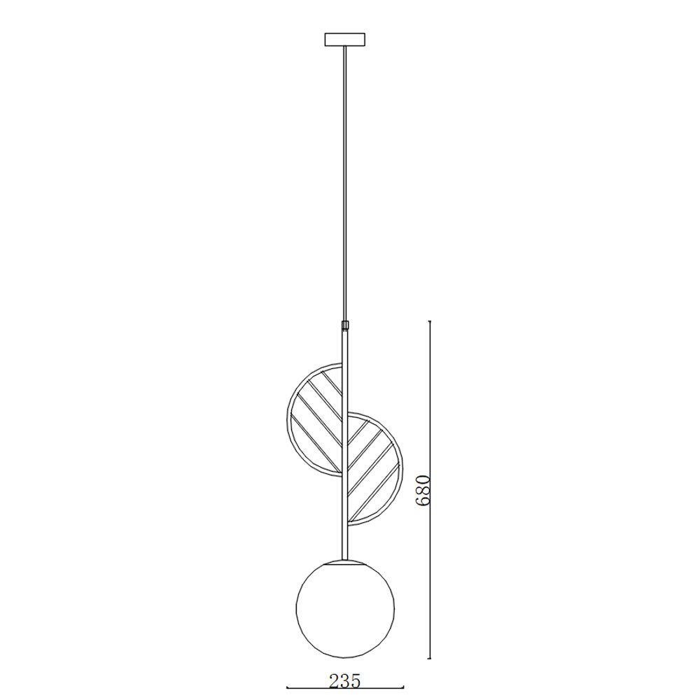 Подвесной светильник LEAF A Голубой