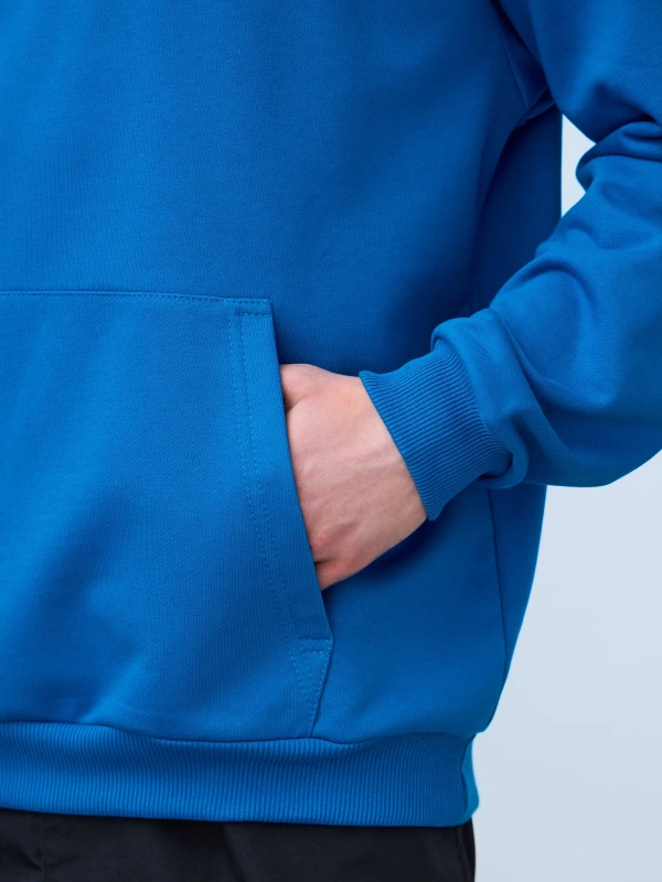 Худи оверсайз без начеса (синий)