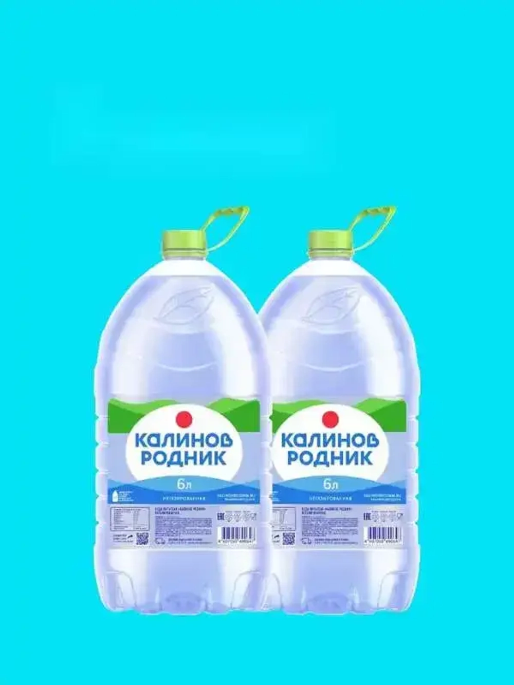 Вода негазированная Калинов Родник минеральная, 2 шт х 6 л