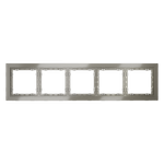 Рамка стеклянная VOLTUM S70 на 5 постов, (шелк, стекло)