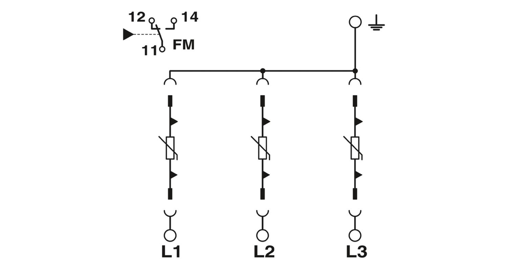 1075896 - VAL-US-277/80/3+0-FM - Устройство защиты от импульсных перенапряжений