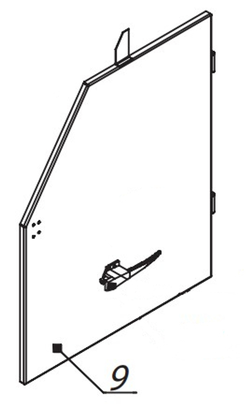 Дверь правая для пескоструйной камеры contracor cab-135, артикул 83100033