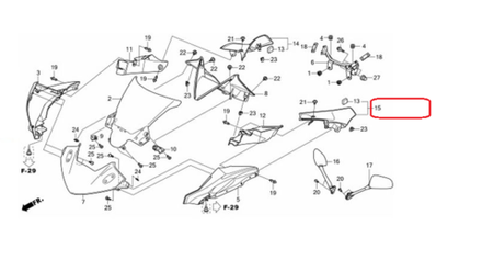 64600-KYJ-900ZF. LID ASSY., L. TANK *NH1* (NH1 BLACK). Honda CBR250R/RA 2011-2014