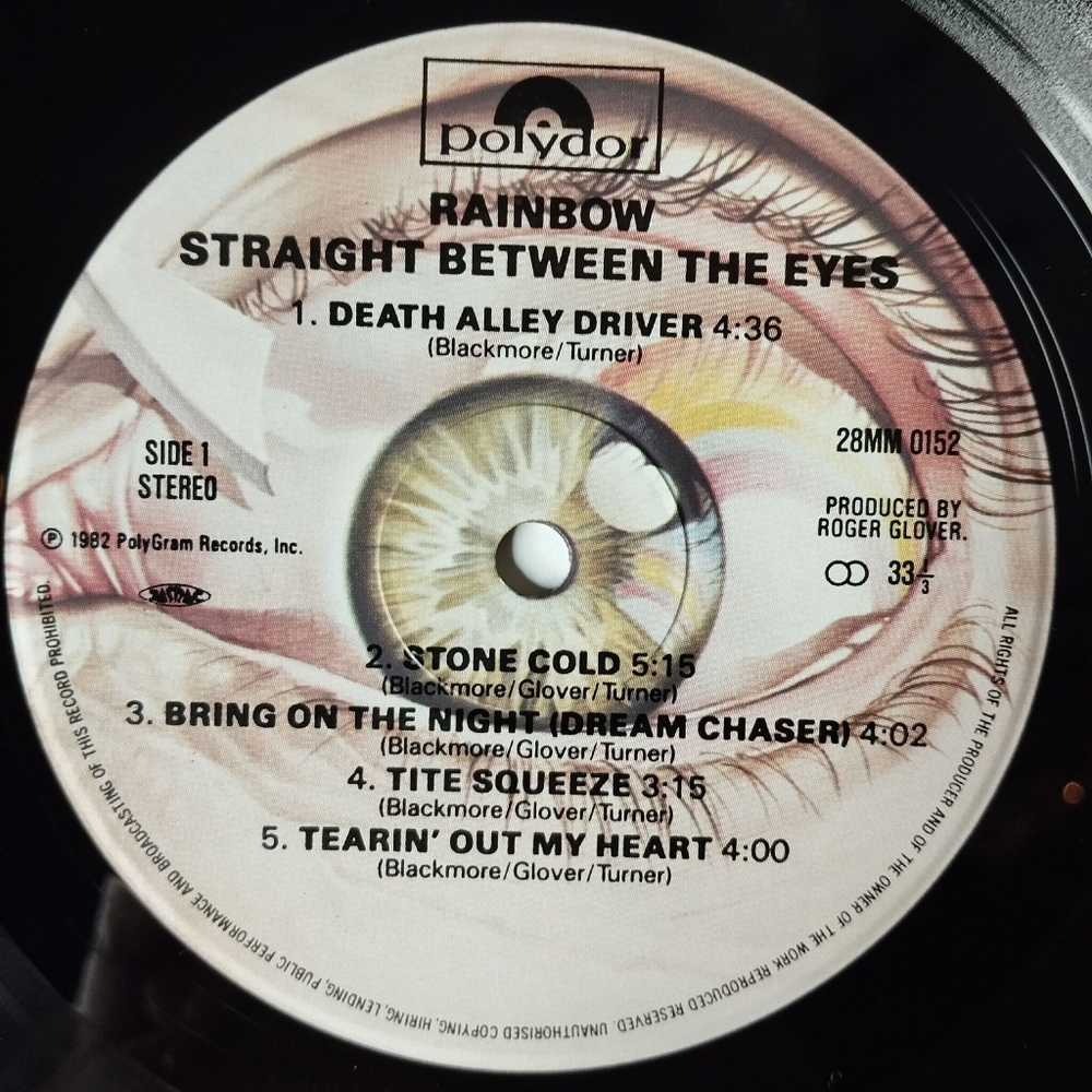 Винтажная виниловая пластинка LP Rainbow Straight Between The Eyes (Japan 1982) (Obi) Tite Squeeze