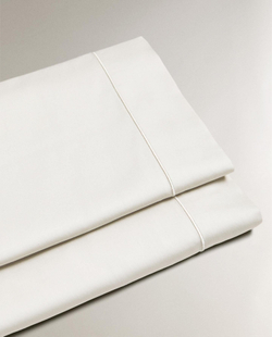 Zara Home - Простыня из сатина с подолом (300 нитей), белый, 270x280 см