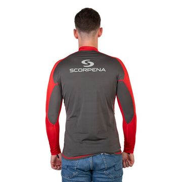 Гидрофутболка-рашгард Scorpena REEF серая/красный