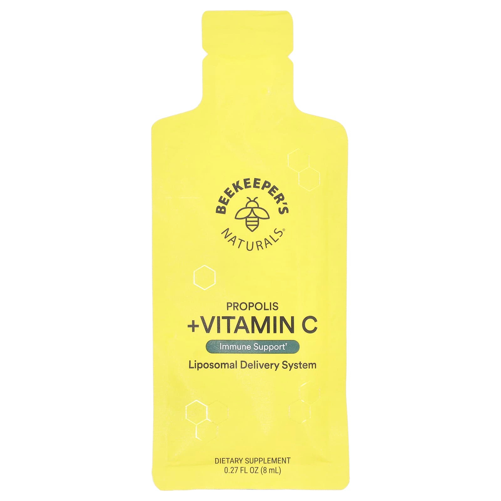 Beekeeper's Naturals, Прополис + витамин C12 пакетиков по 8 мл (0,27 жидк. унц.)