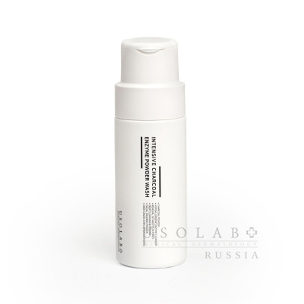 USOLAB Энзимная пудра детокс, 50 гр | Intensive Charcoal Enzyme Powder Wash