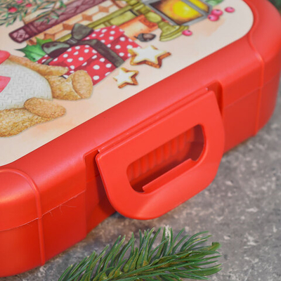 Ланч-бокс 0,85л "Игрушки", красный