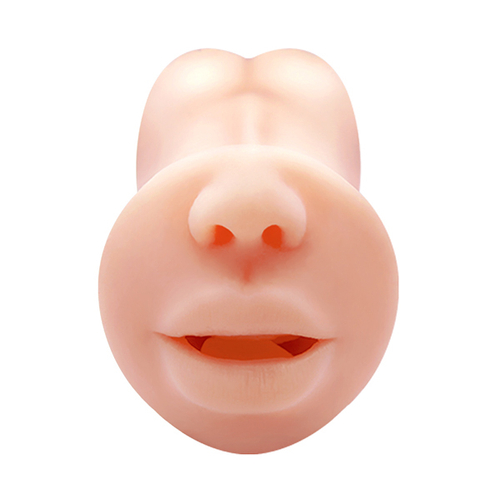 Телесный двустороний мастурбатор 19см ротик-вагина Pretty Love Crazy Bull Gemini BM-009215U