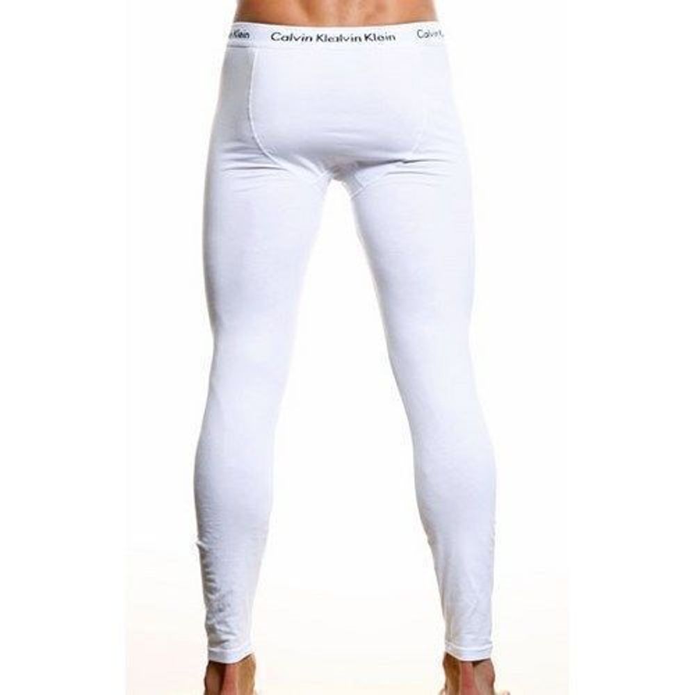 Мужское термобелье неутепленное белое с тонкой резинкой Calvin Klein Thermal 365 Underwear White