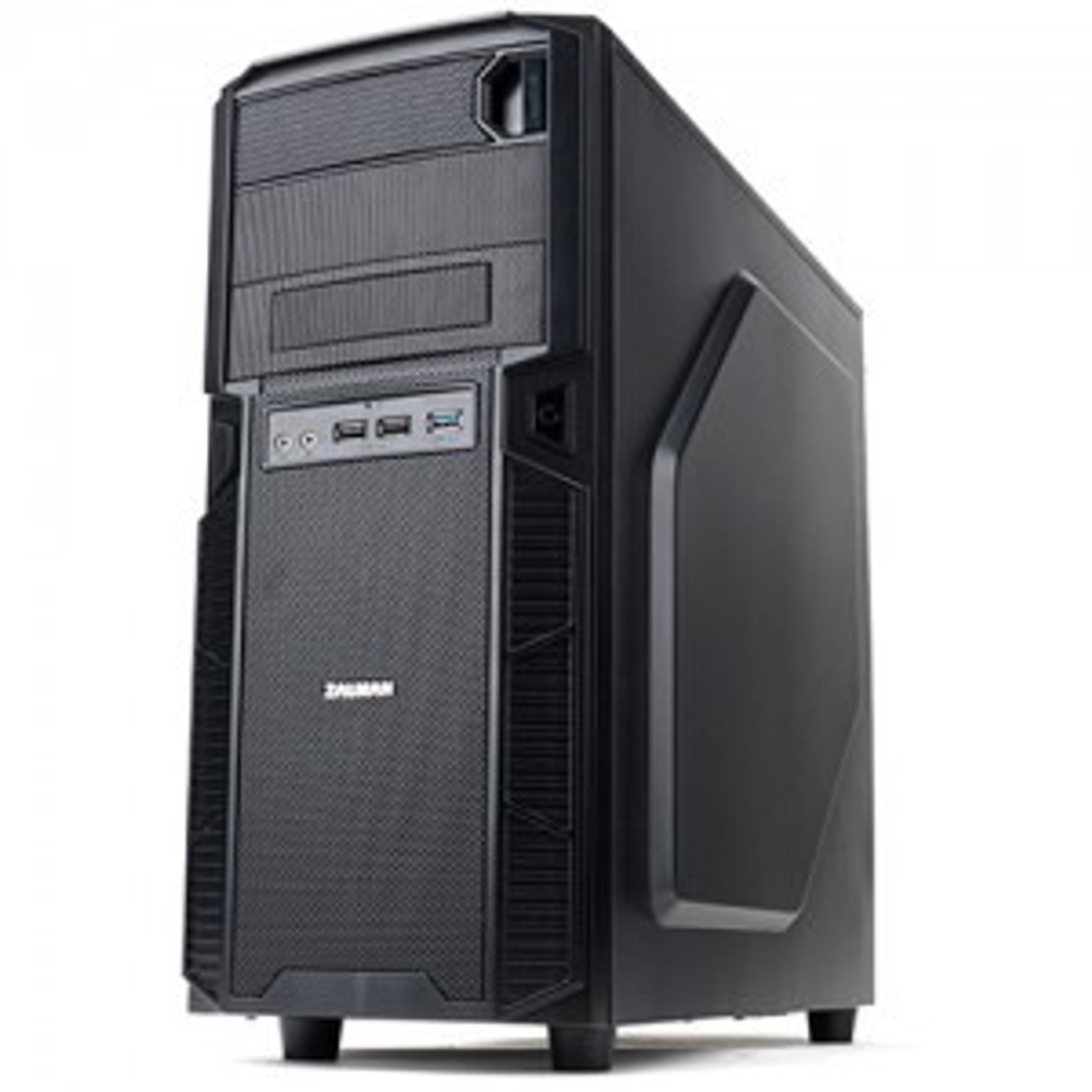 Корпус Midi-Tower Zalman Z1 Black, отсеки 3.5"/5.25", ATX, без БП, черный