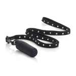 Виброяйцо на кожаном ремешке Phil Varone All Access Vibrating Pass (Цвет: черный)