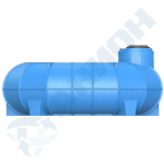 Резервуар О-образный 4500 л для наземного хранения жидкостей, с дыхательным клапаном Анион 4500 л. горизонтальный (3150x2350x1390см;синий) - арт.559485
