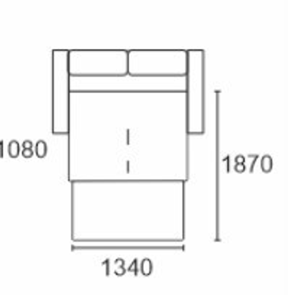 Диван-кровать малый ВИТО (VITO) /А41Л-В2С-А41П