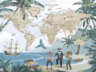 Дизайнерские обои Wall Street Travel Kids