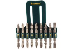 Набор бит двухсторонних 9 предметов (PH; PZ; SL) Kraftool 26060-H10