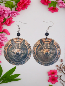 Серьги Волк