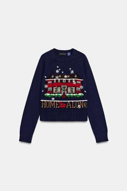 ZARA СВИТЕР HOME ALONE ™, МОРСКОЙ СИНИЙ