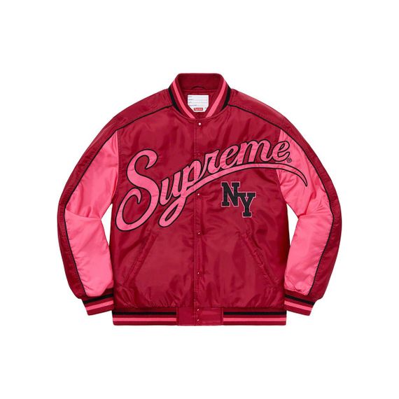 Supreme FW20 Week 1 Contrast Script Varsity Jacket