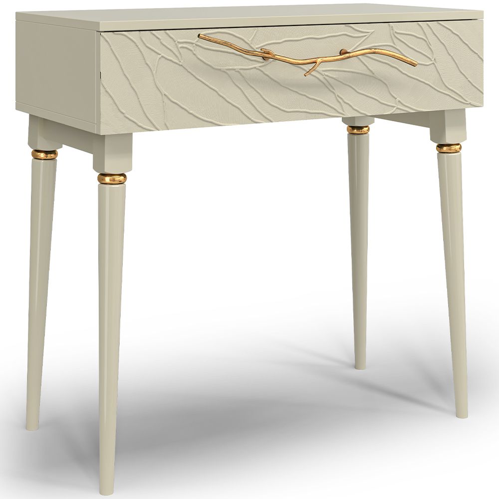 Консоль Арт Колор leaves Классик Голд Серый шелк