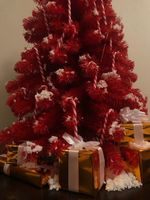 Искусственная красная елка «Огненная» (пвх) 270 см / 2.7 м