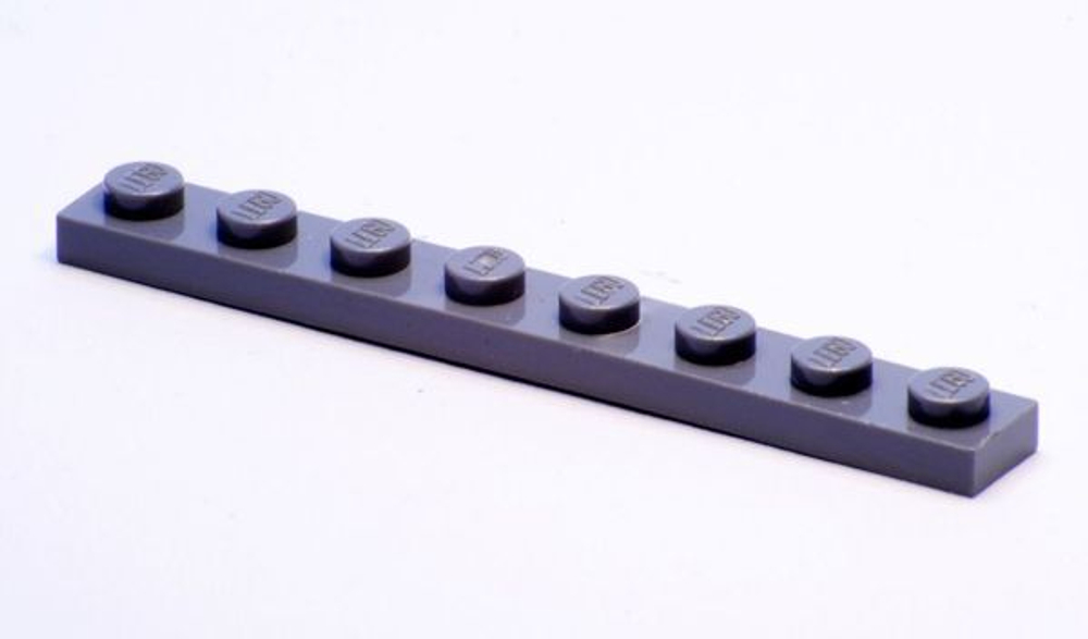 Lego 50шт Плитка 1x8 (серый) 4210998