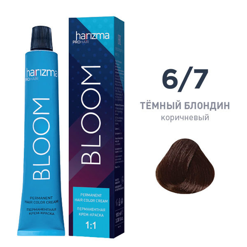 Крем-краска для волос Harizma Bloom 6/7, темный блондин - коричневый, 100 мл (h30670)