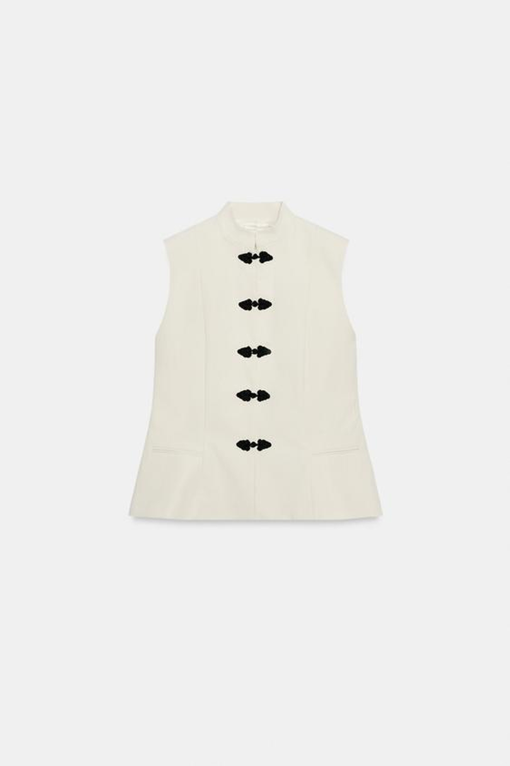 ZARA ЖИЛЕТ ОБЛЕГАЮЩЕГО КРОЯ — ZW COLLECTION, ПЕСОЧНЫЙ