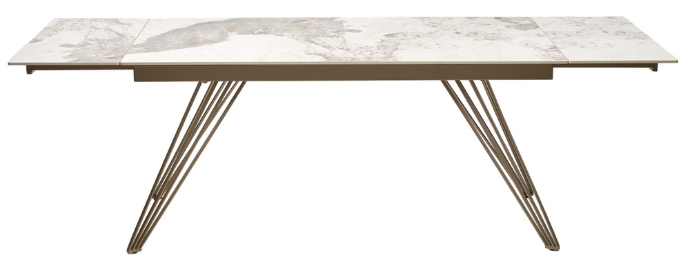 Стол М-City DISAUR Асерра-1 (Acerra-1) 160 Пандора (Gloss Pandora) керамика, каркас а Шампань