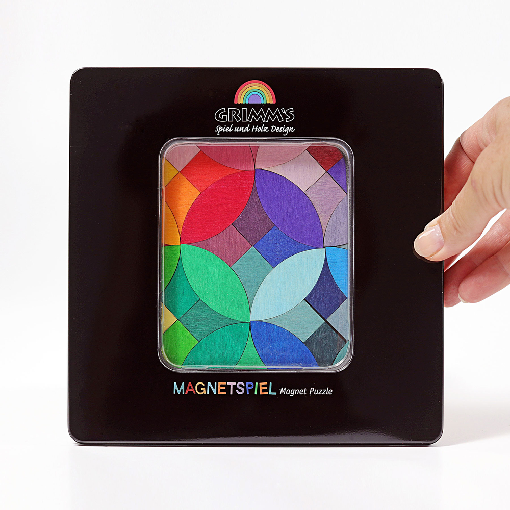 Магнитная деревянная мозаика "Круги", 40 деталей