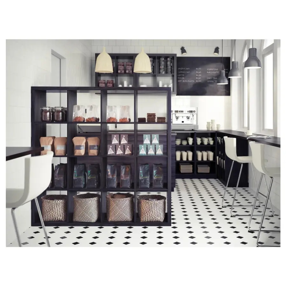 Стеллаж 25 ячеек - IKEA KALLAX, 147х147 см, черный, КАЛЛАКС ИКЕА