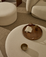 Kaeli Пуф для ног со съемным чехлом из экрю букле Ø 90