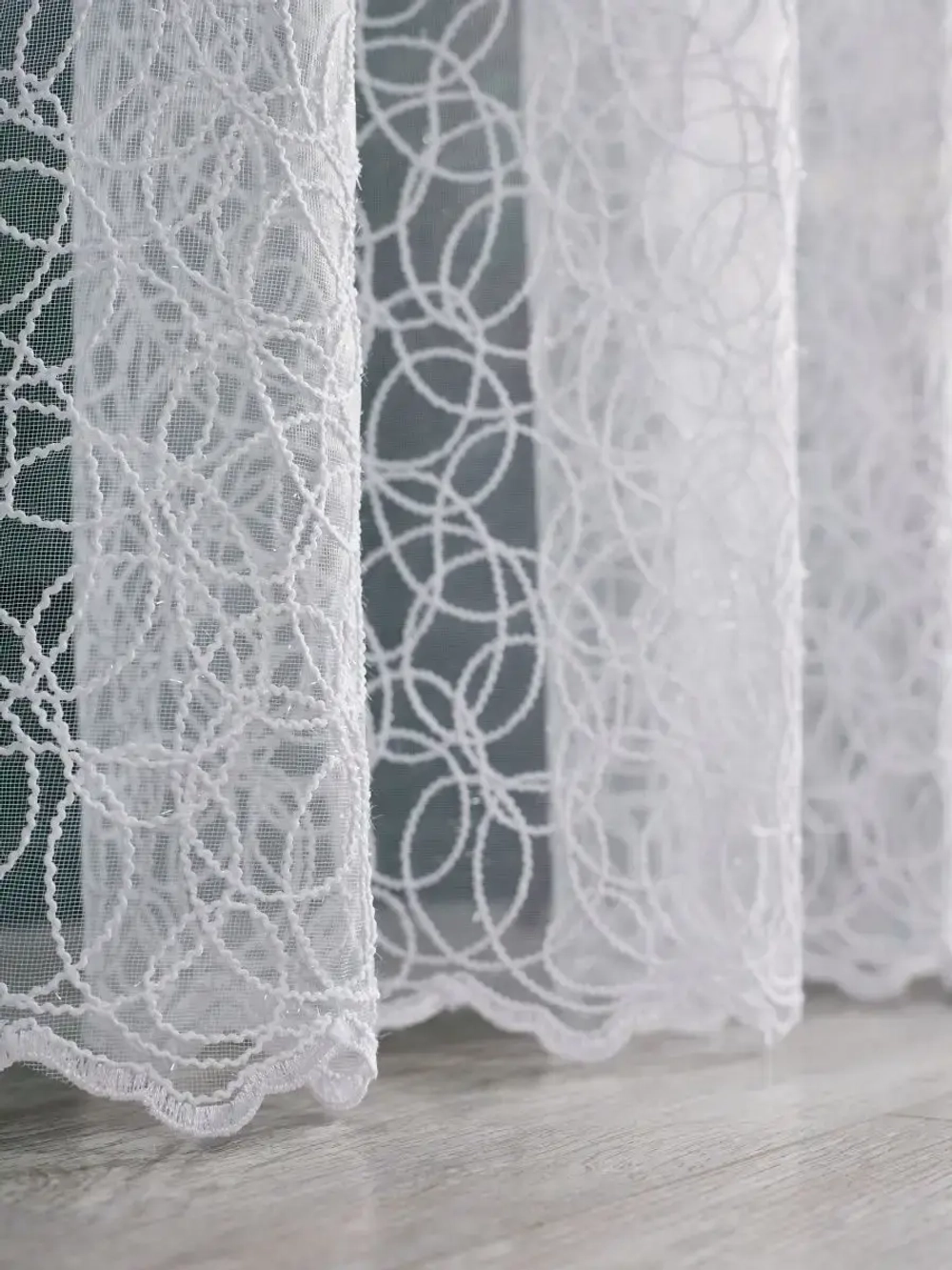 Тюль в спальню гостиную белый 500х250