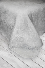 Покрывало 2-спальное + 2 декоративных наволочки "Опиум" СЕРОЕ 260x260см/50х80см полиэстр