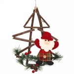 Украшение новогоднее «Дед Мороз с елкой» 25см