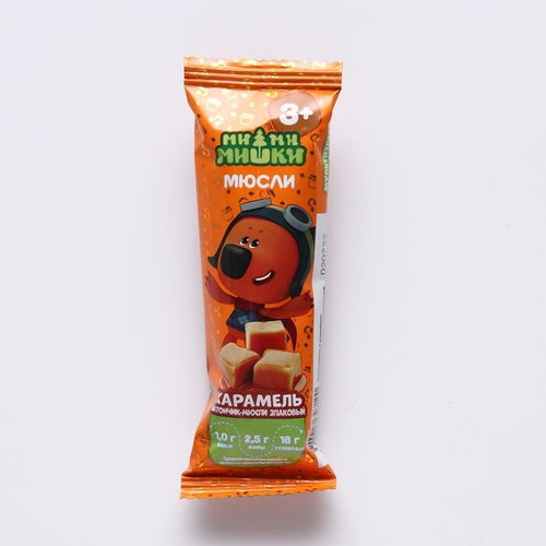 МИ-МИ-МИШКИ батончик-мюсли злаковый Карамель, 24г.