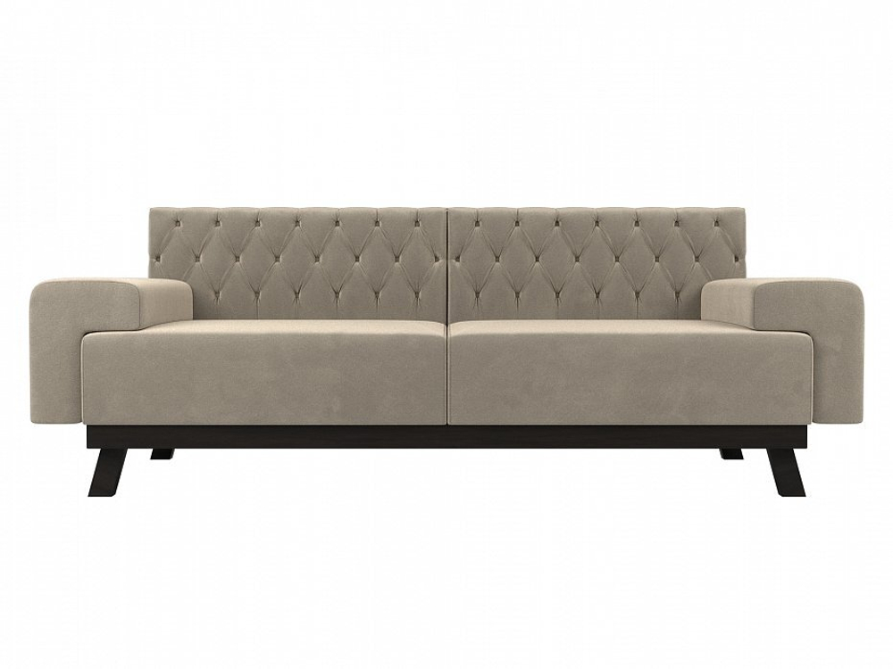 Диван прямой Мюнхен Люкс, Бежевый, Микровельвет, 109128