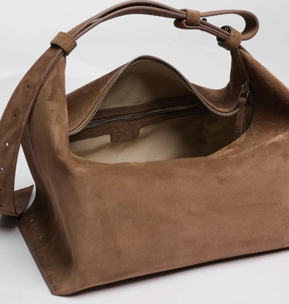 Сумка из натуральной замши BOBBI medium pecan