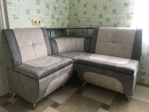 Диван угловой "Оскар 4/2 с полкой" (коричнево-бежевый)