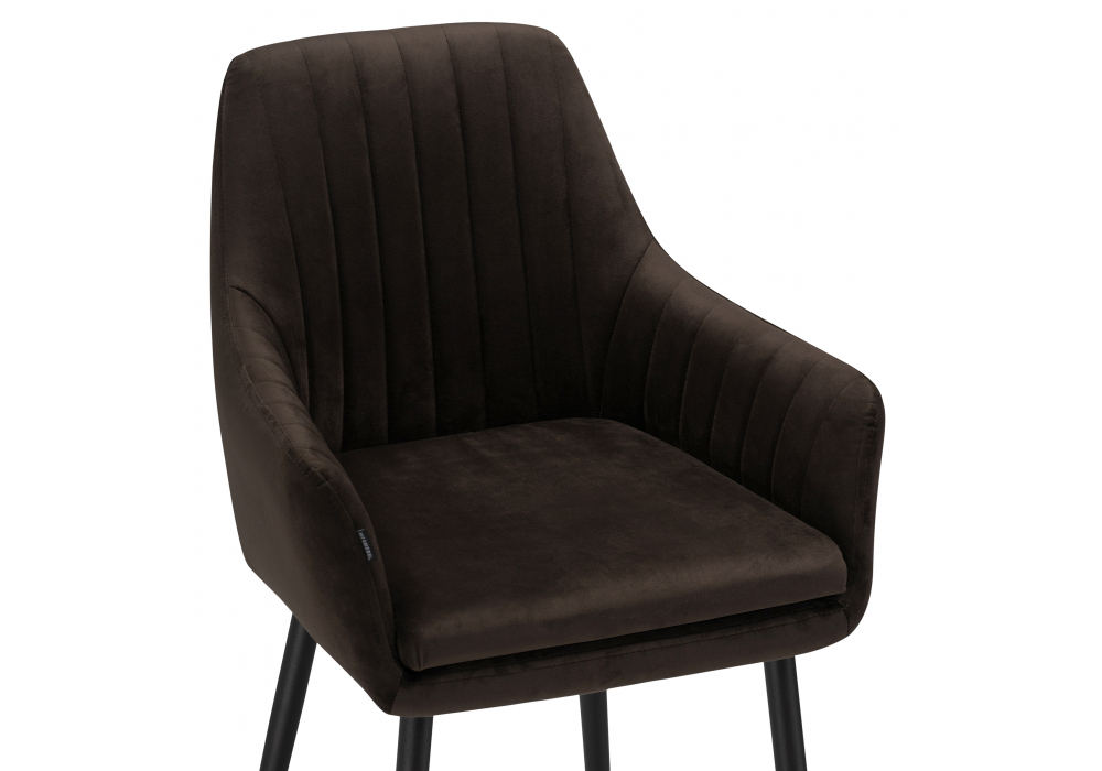 Стул на металлокаркасе Woodville на металлокаркасе Райнер MR -09, черный, ножки черные