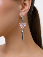 Серьги "Pink soul 4 Thorns" Silver