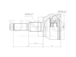 ШРУС внешний UNIO CVJ-20081