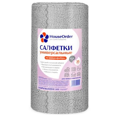 Салфетки в рулоне из микрофибры 25*25см
