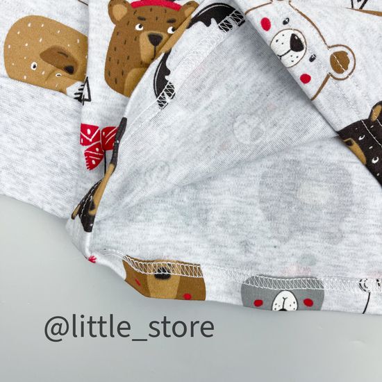 Пижама хлопковая "Мишки в шапках"