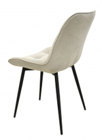 Стул "Флоренция" поворотный эмаль Черный Муар ткань велюр серый