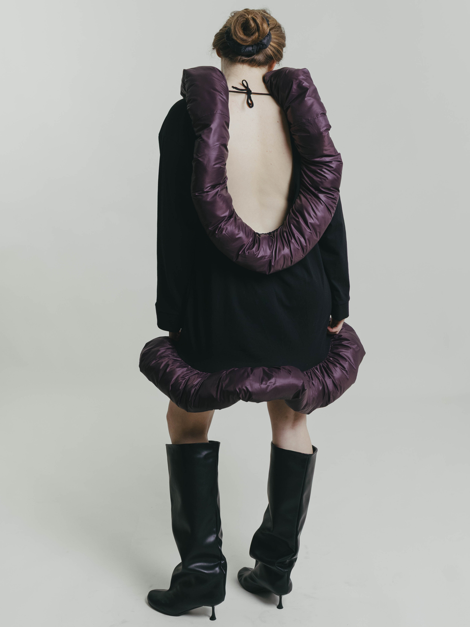 Платье Women Free Back Dress Black and Wine