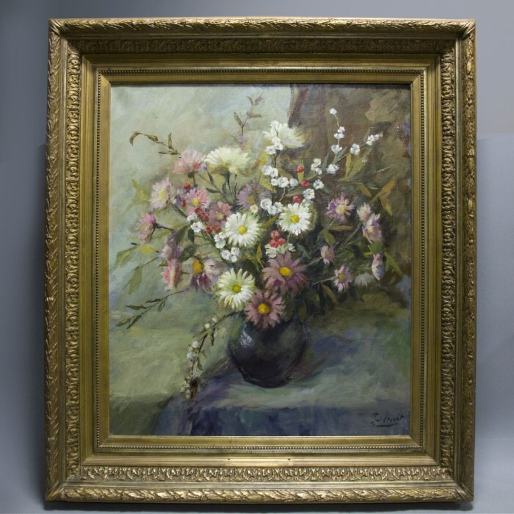 Винтажная картина «Натюрморт с цветами»